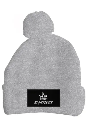 LOGO PATCH POM POM BEANIE