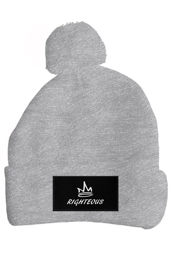 LOGO PATCH POM POM BEANIE