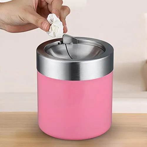 LOOM TREE® Stainless Steel Ashtray Desktop Mini Trash Can Stand Holder Ash Tray Pink Kitchen, Dining & Bar | Bar Tools & Accessories | Other Bar Tools & Accessories