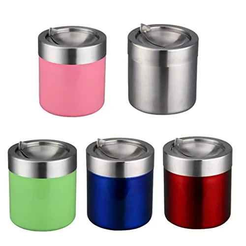 LOOM TREE® Stainless Steel Ashtray Desktop Mini Trash Can Stand Holder Ash Tray Pink Kitchen, Dining & Bar | Bar Tools & Accessories | Other Bar Tools & Accessories