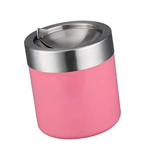 LOOM TREE® Stainless Steel Ashtray Desktop Mini Trash Can Stand Holder Ash Tray Pink Kitchen, Dining & Bar | Bar Tools & Accessories | Other Bar Tools & Accessories