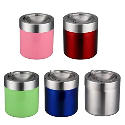 LOOM TREE® Stainless Steel Ashtray Desktop Mini Trash Can Stand Holder Ash Tray Pink Kitchen, Dining & Bar | Bar Tools & Accessories | Other Bar Tools & Accessories