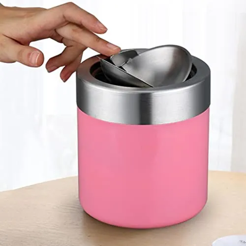 LOOM TREE® Stainless Steel Ashtray Desktop Mini Trash Can Stand Holder Ash Tray Pink Kitchen, Dining & Bar | Bar Tools & Accessories | Other Bar Tools & Accessories