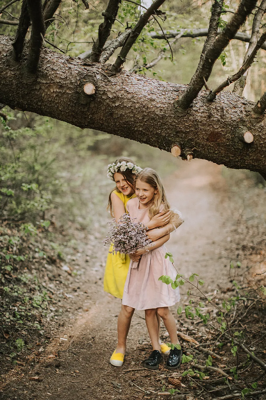 Loose Linen Girls Dress