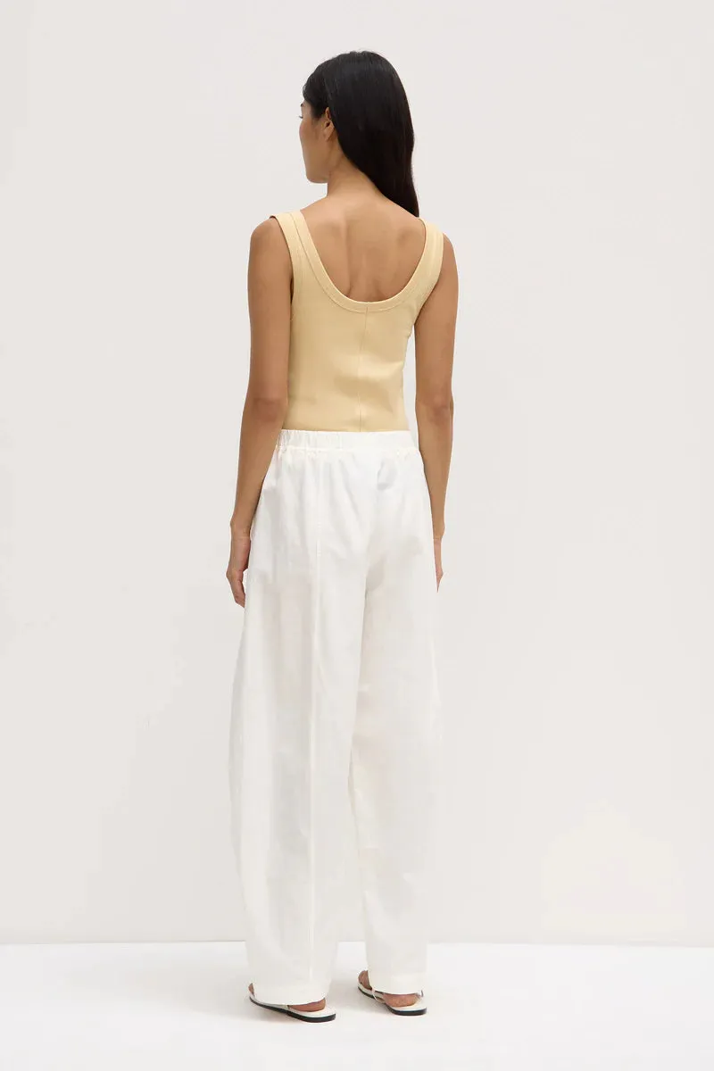 Loxley Cotton Blend Pant -White