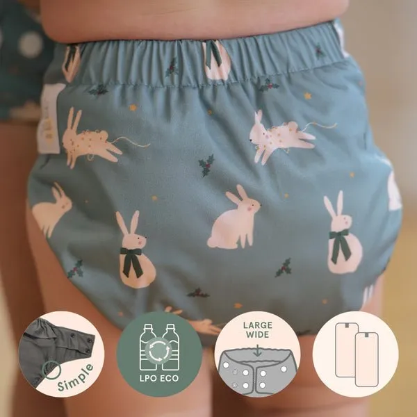 LPO Pocket Diaper Simple - Wide Elastic Festive Animals
