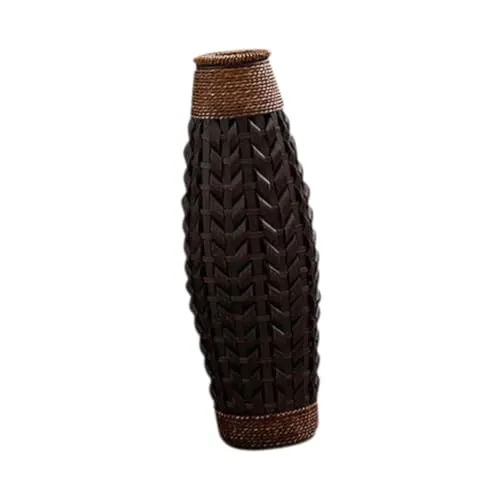 LR Decor E-Shop Hand Woven Container Retro Handmade Woven Plant Holder for Table Home Decor Hotel M