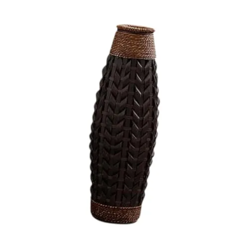 LR Decor E-Shop Hand Woven Container Retro Handmade Woven Plant Holder for Table Home Decor Hotel M