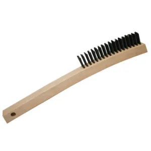 Magnolia Brush Curved Handle Wire Scratch Brushes, 14 in, Tempered Brass Wire, 1-SB