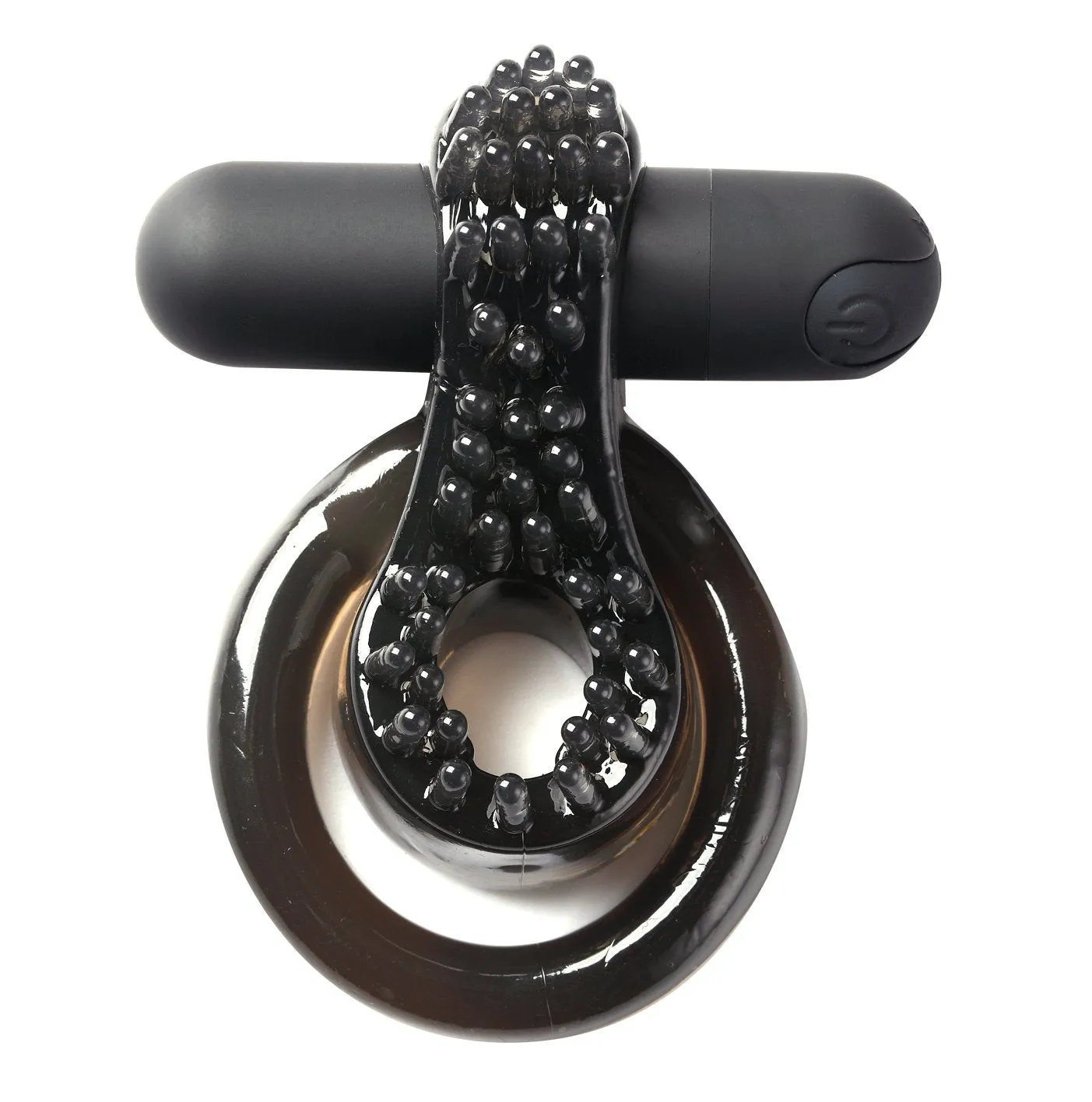 Maia Jagger - Black Vibrating Cock & Ball Ring