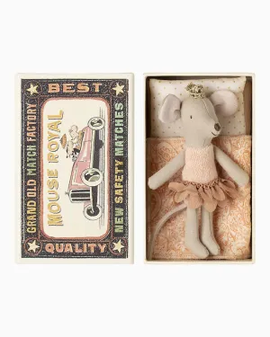 Maileg Princess Mouse Little Sister In Matchbox