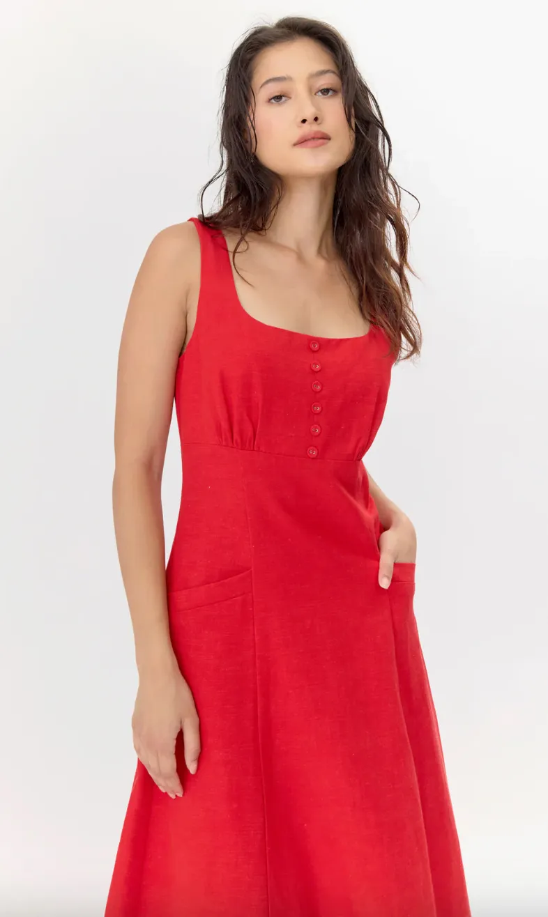 Marjorie Dress-Red