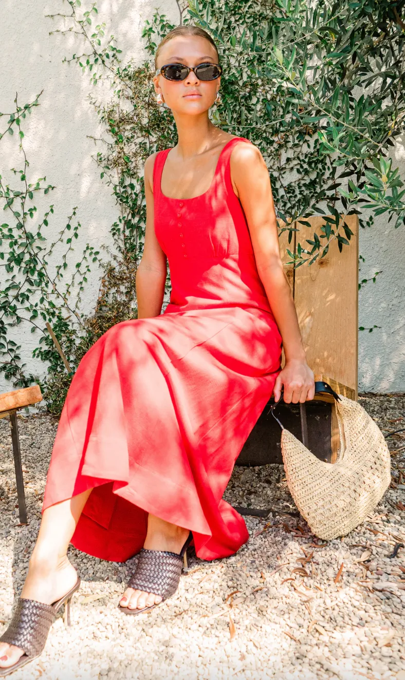 Marjorie Dress-Red