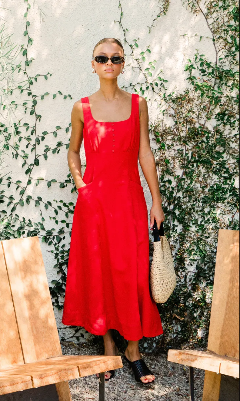 Marjorie Dress-Red