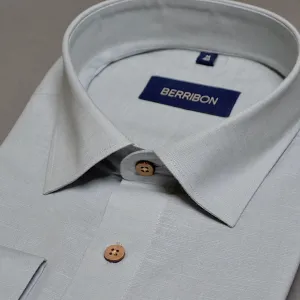 Marmoreal Grey Cotton Linen Shirt
