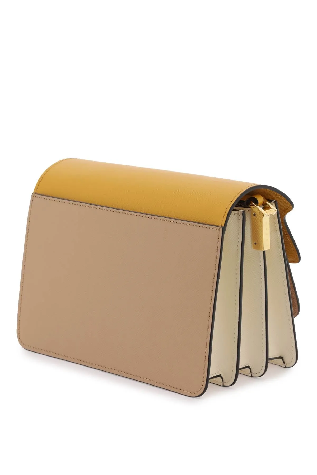 Marni tricolor leather medium trunk bag
