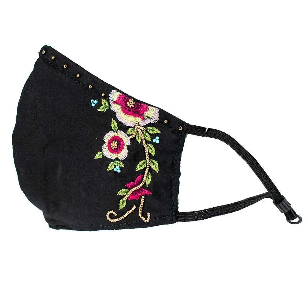 Mary Frances Butterfly & Flower Face Mask