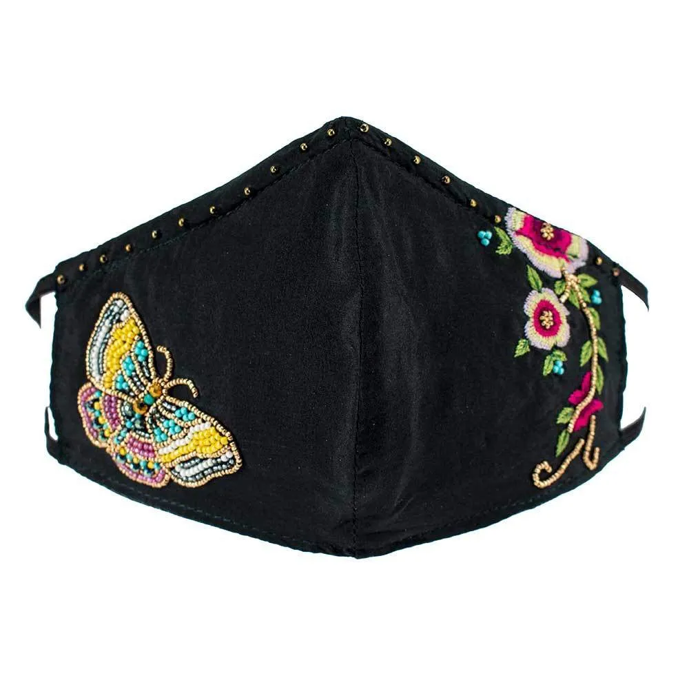 Mary Frances Butterfly & Flower Face Mask