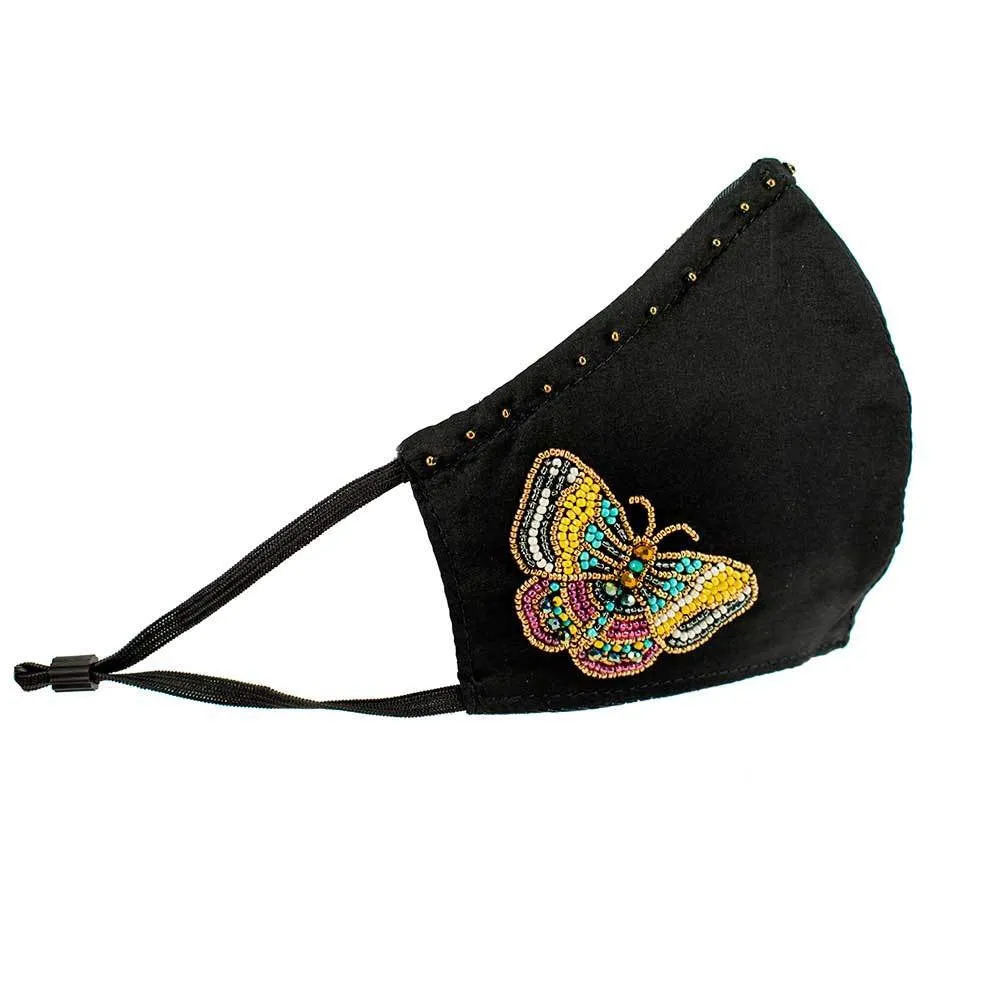 Mary Frances Butterfly & Flower Face Mask