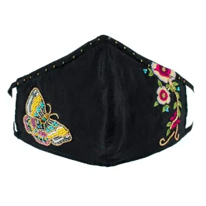 Mary Frances Butterfly & Flower Face Mask