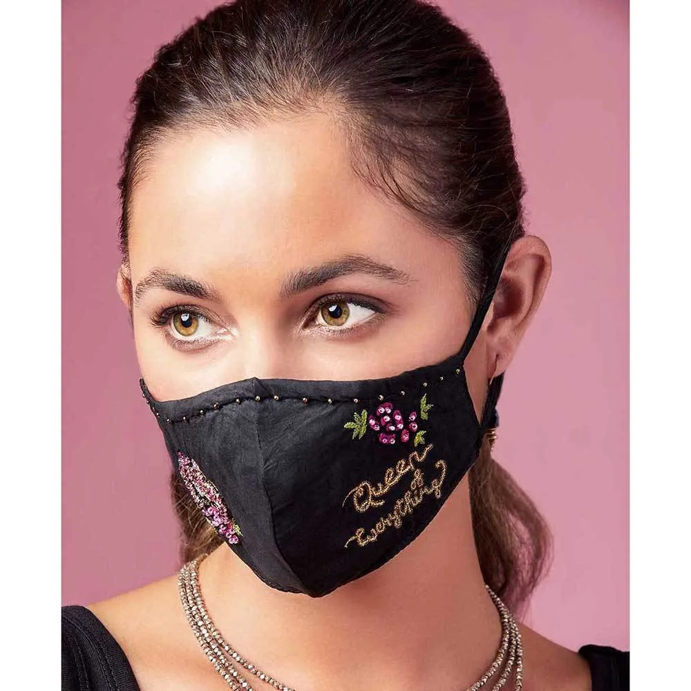 Mary Frances Queen of Everything Face Mask