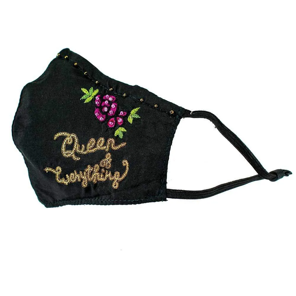 Mary Frances Queen of Everything Face Mask
