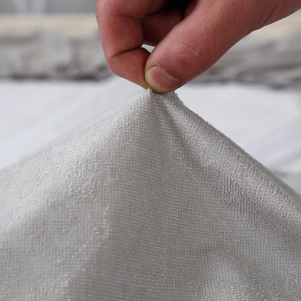 Mattress Protector Fitted Sheet Cover Waterproof Cotton Fibre King Single