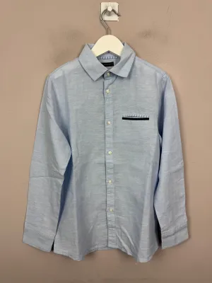 Mayoral Blue Linen Mix Shirt 8y