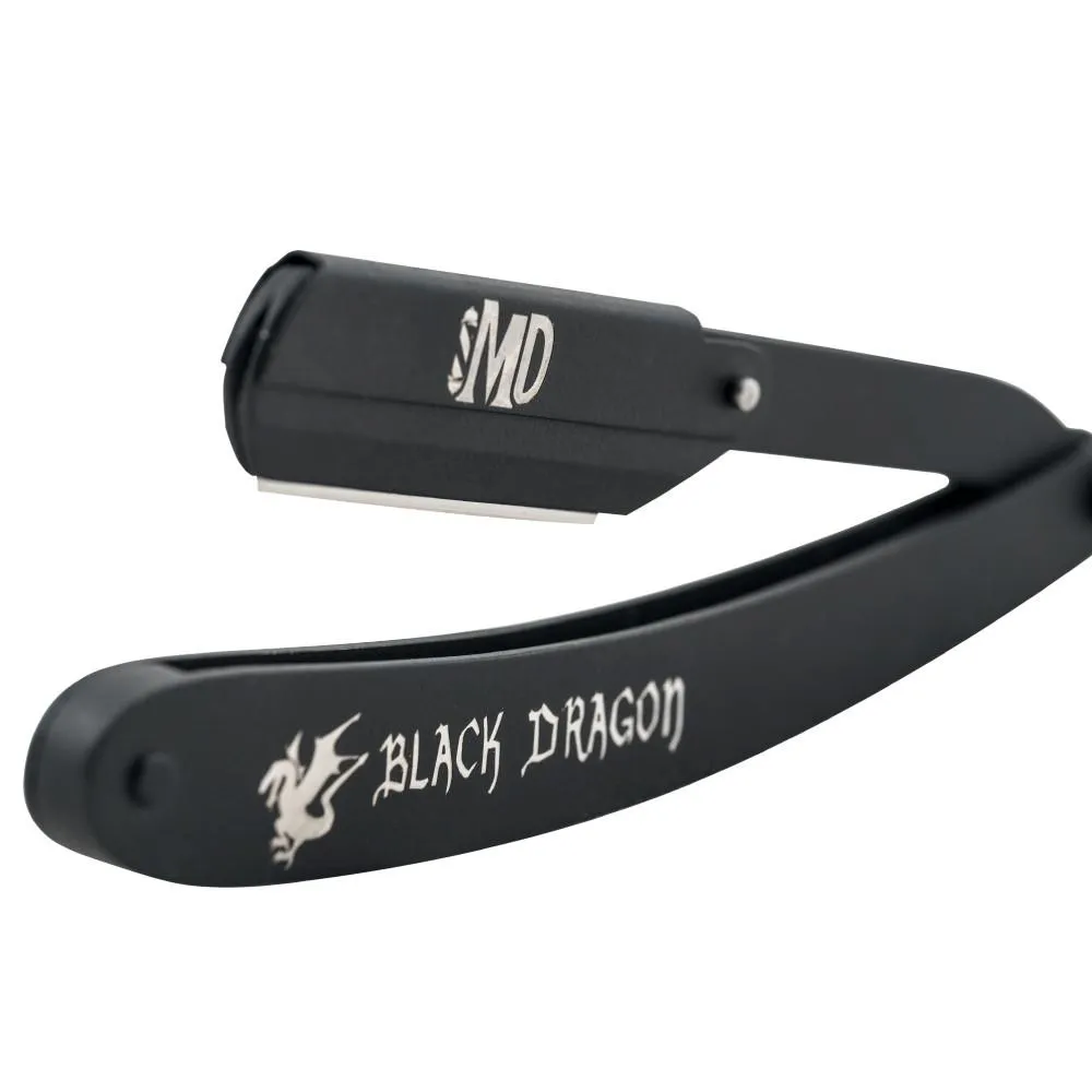MD Barber Black Dragon Razor-Metal Handle