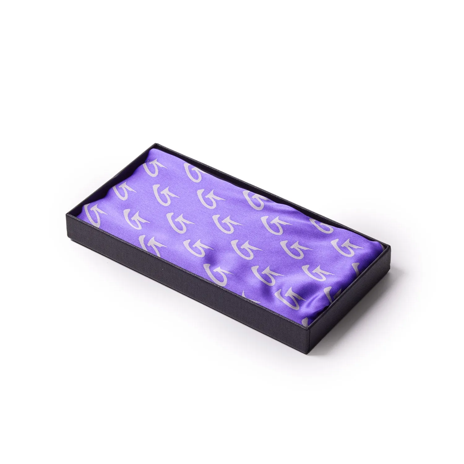 MEDIUM MONOGRAM SILK SCARF - PURPLE