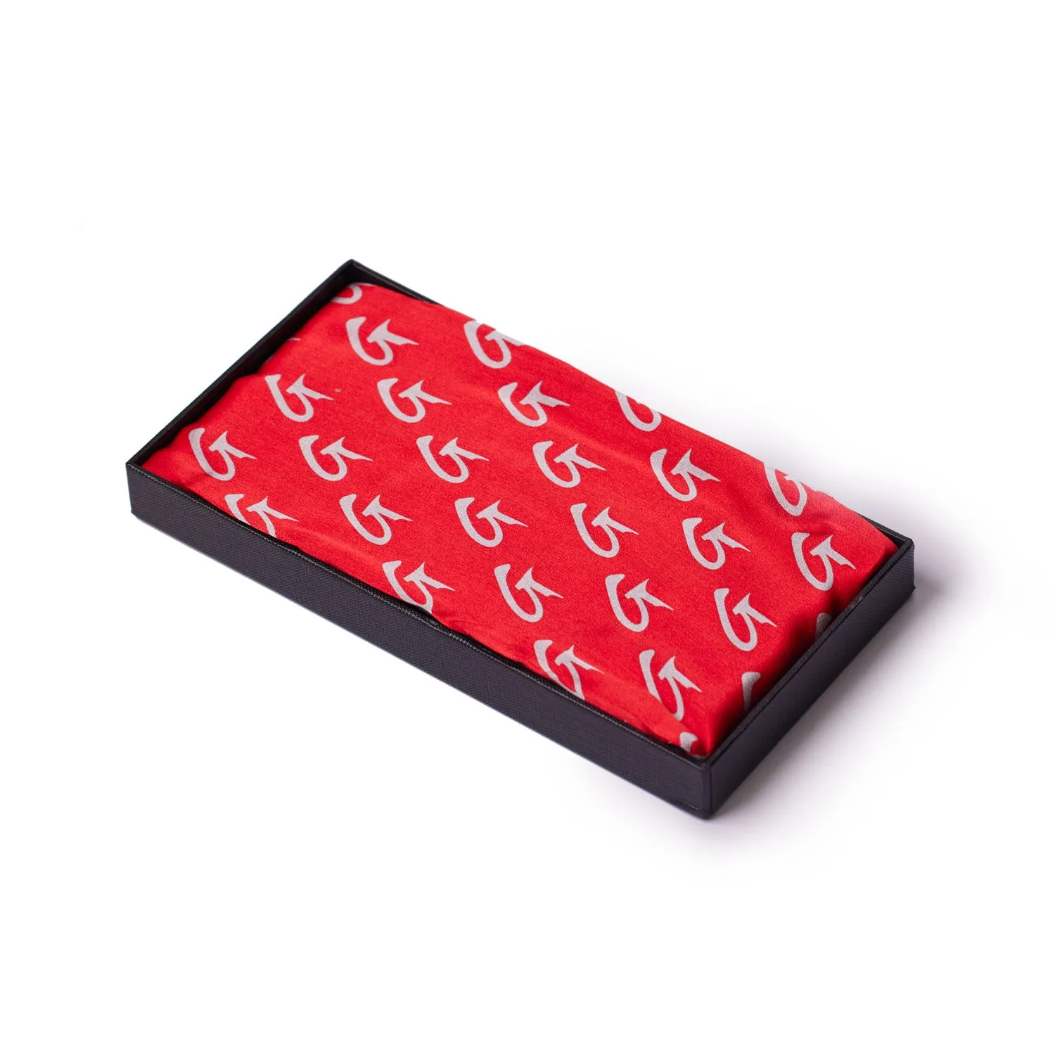 MEDIUM MONOGRAM SILK SCARF - RED