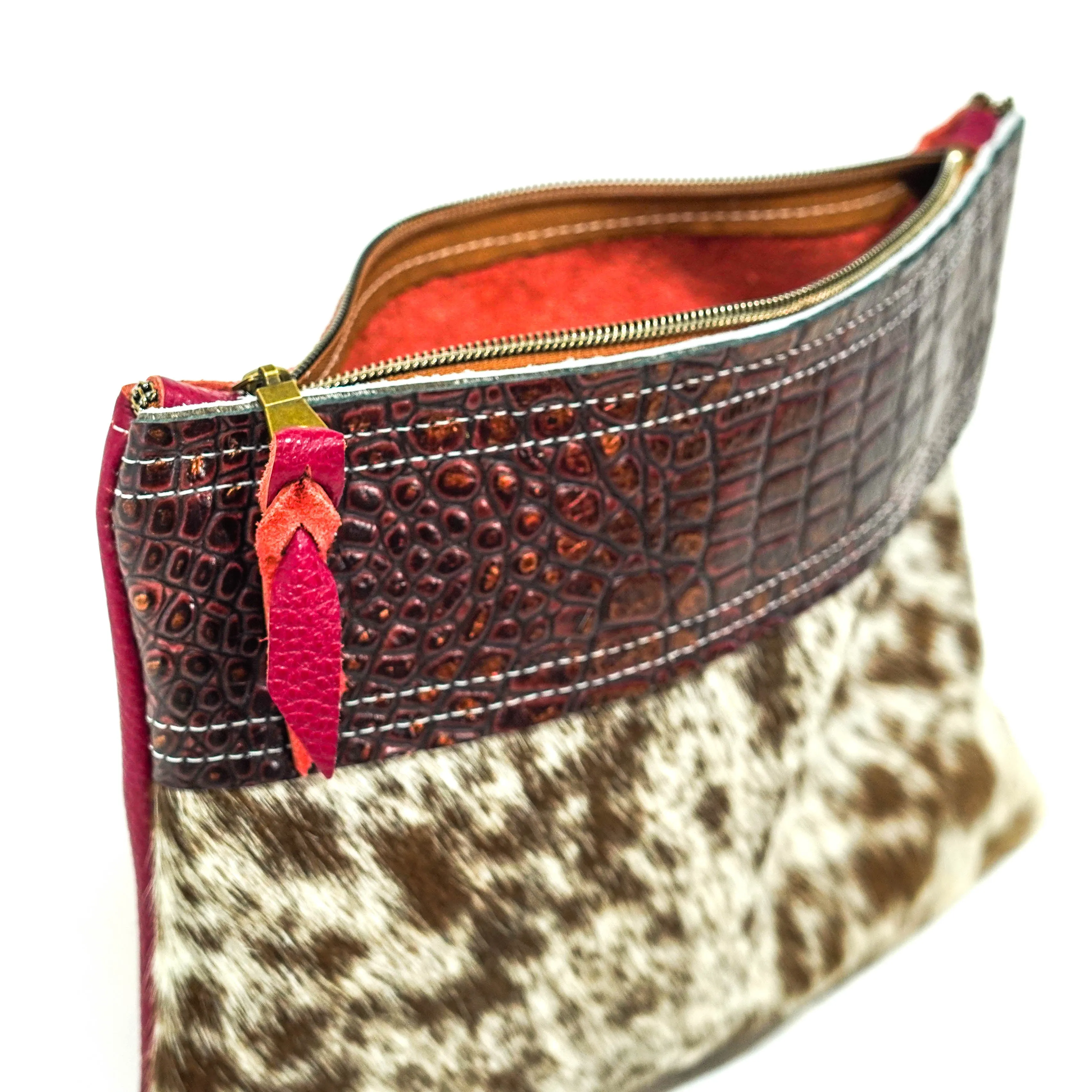 Mega Organizer - Longhorn w/ Burgundy Croc