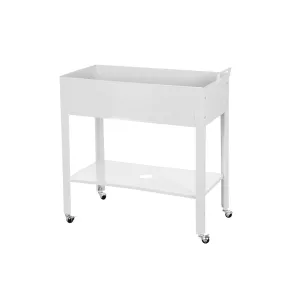 Metal Grow Table with Handle White,47m3672