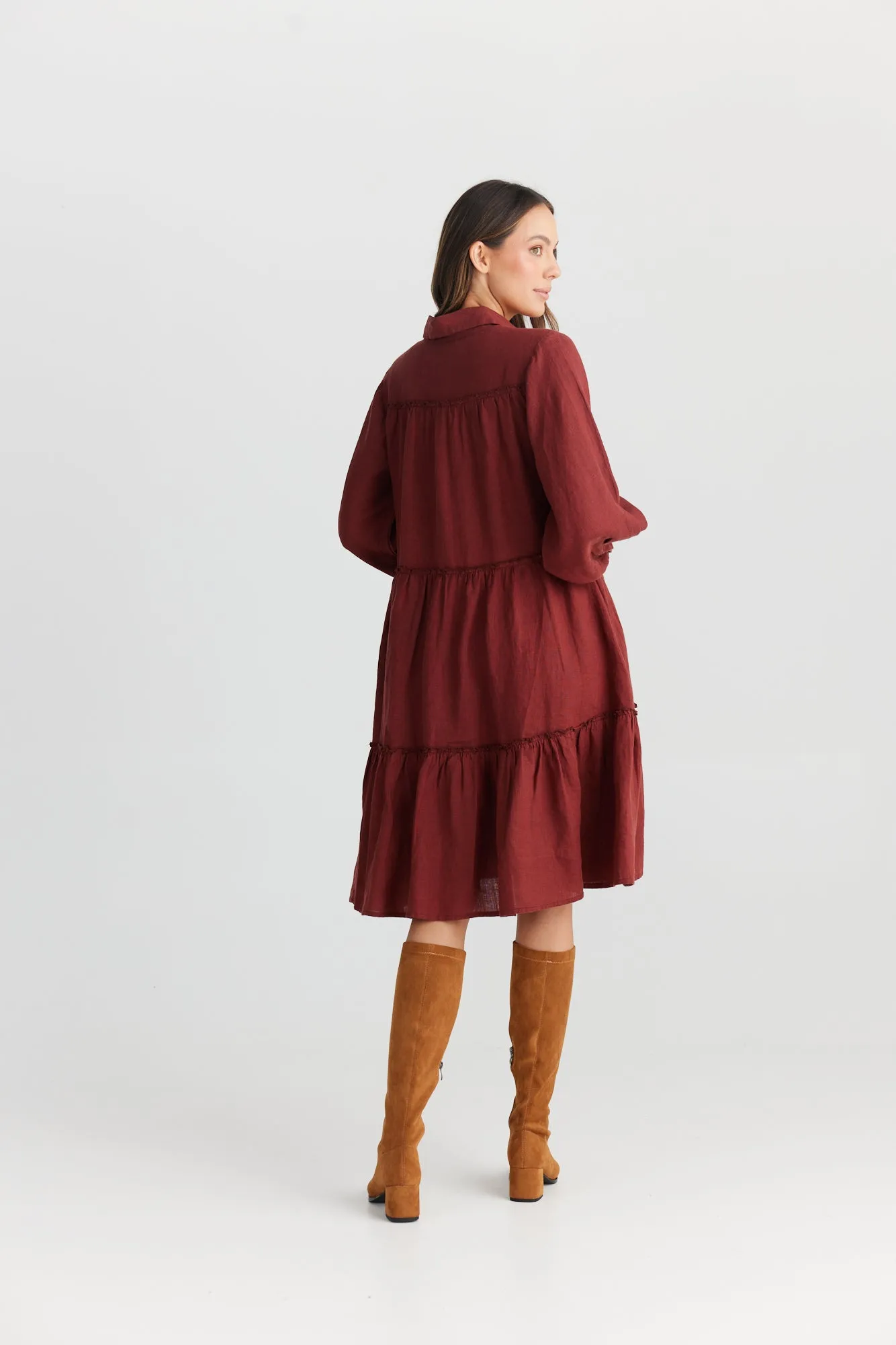 Mia Dress - Wine