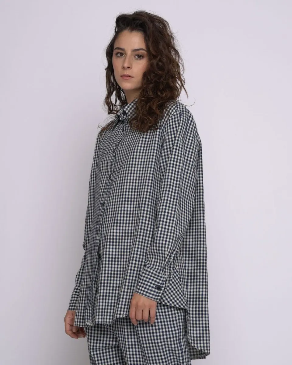 Micro Checker Button-Up Shirt