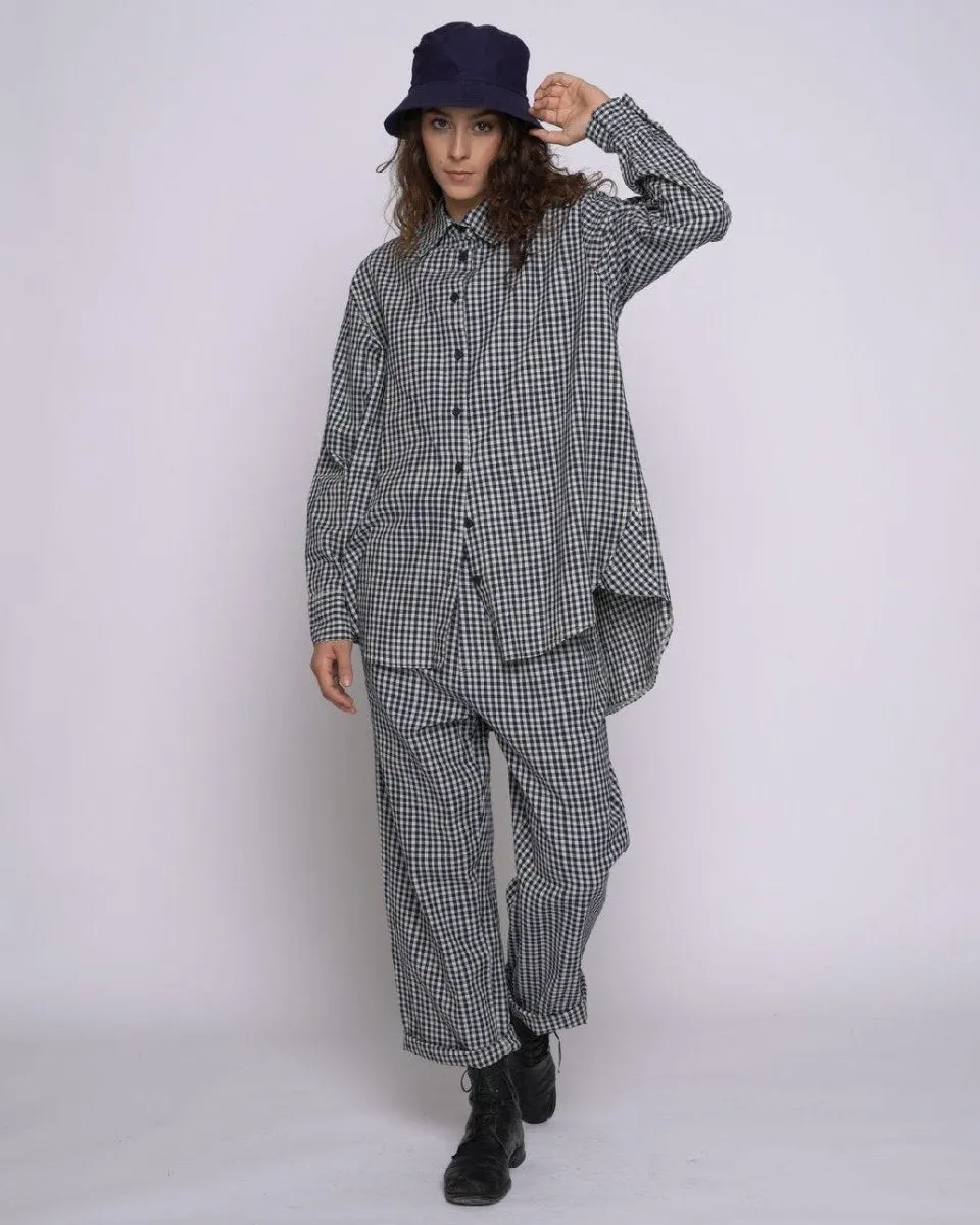 Micro Checker Button-Up Shirt