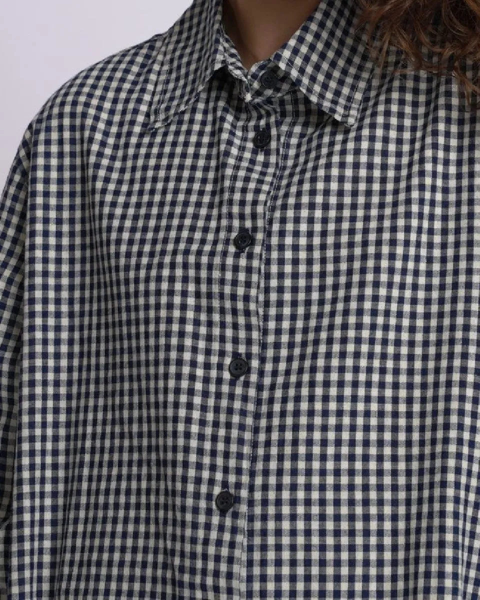 Micro Checker Button-Up Shirt