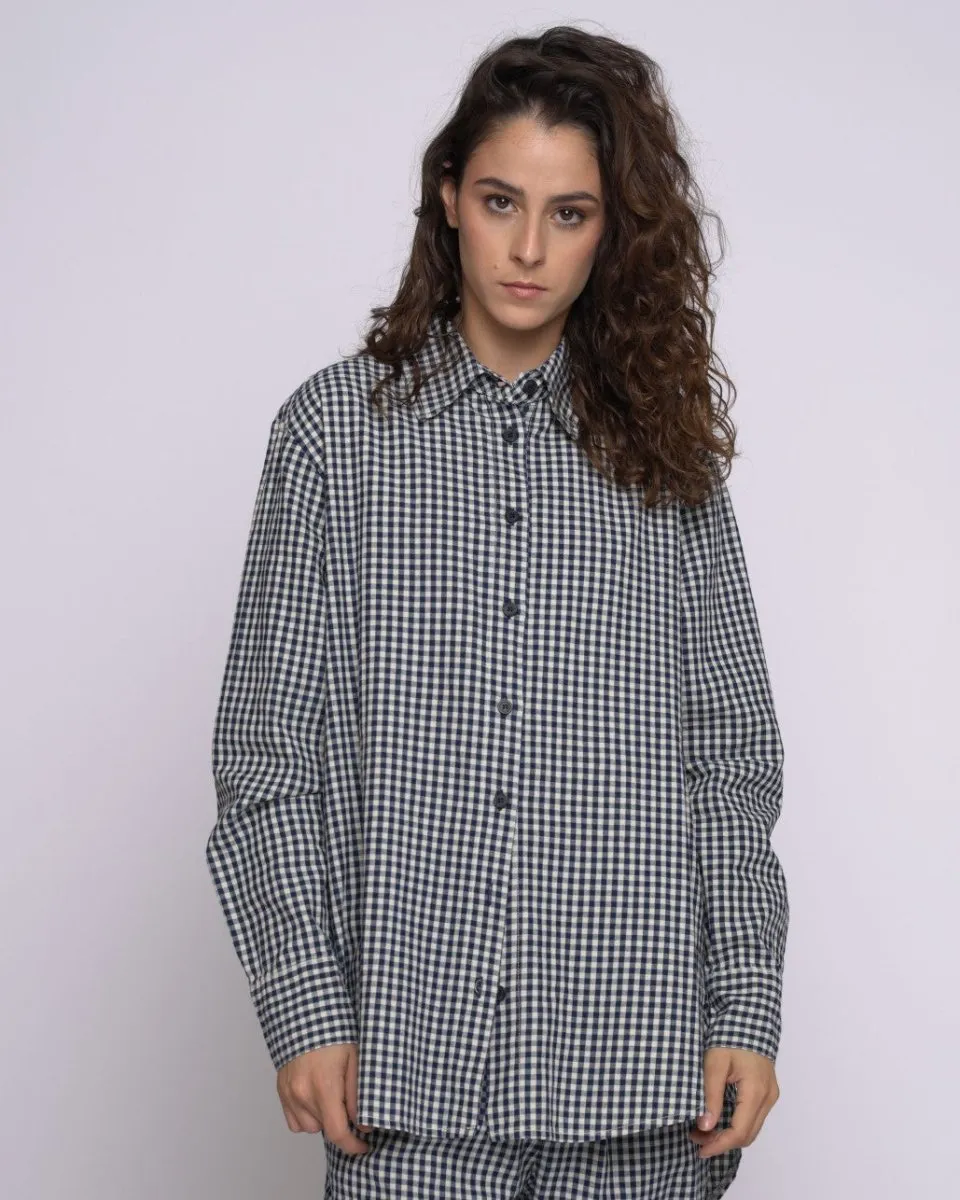 Micro Checker Button-Up Shirt