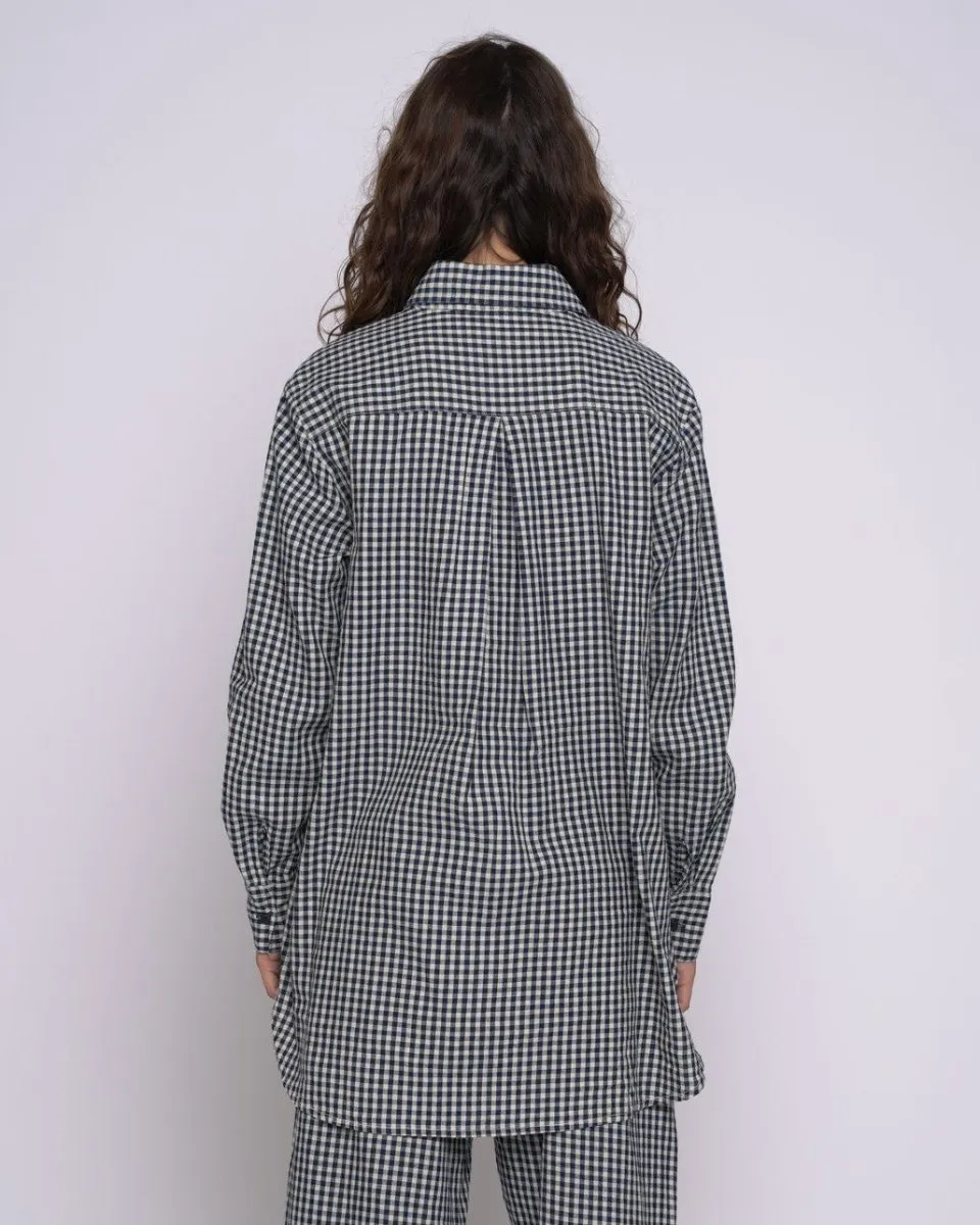 Micro Checker Button-Up Shirt
