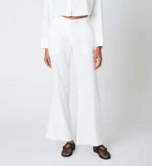Mid Rise Linen Wide Leg Pants