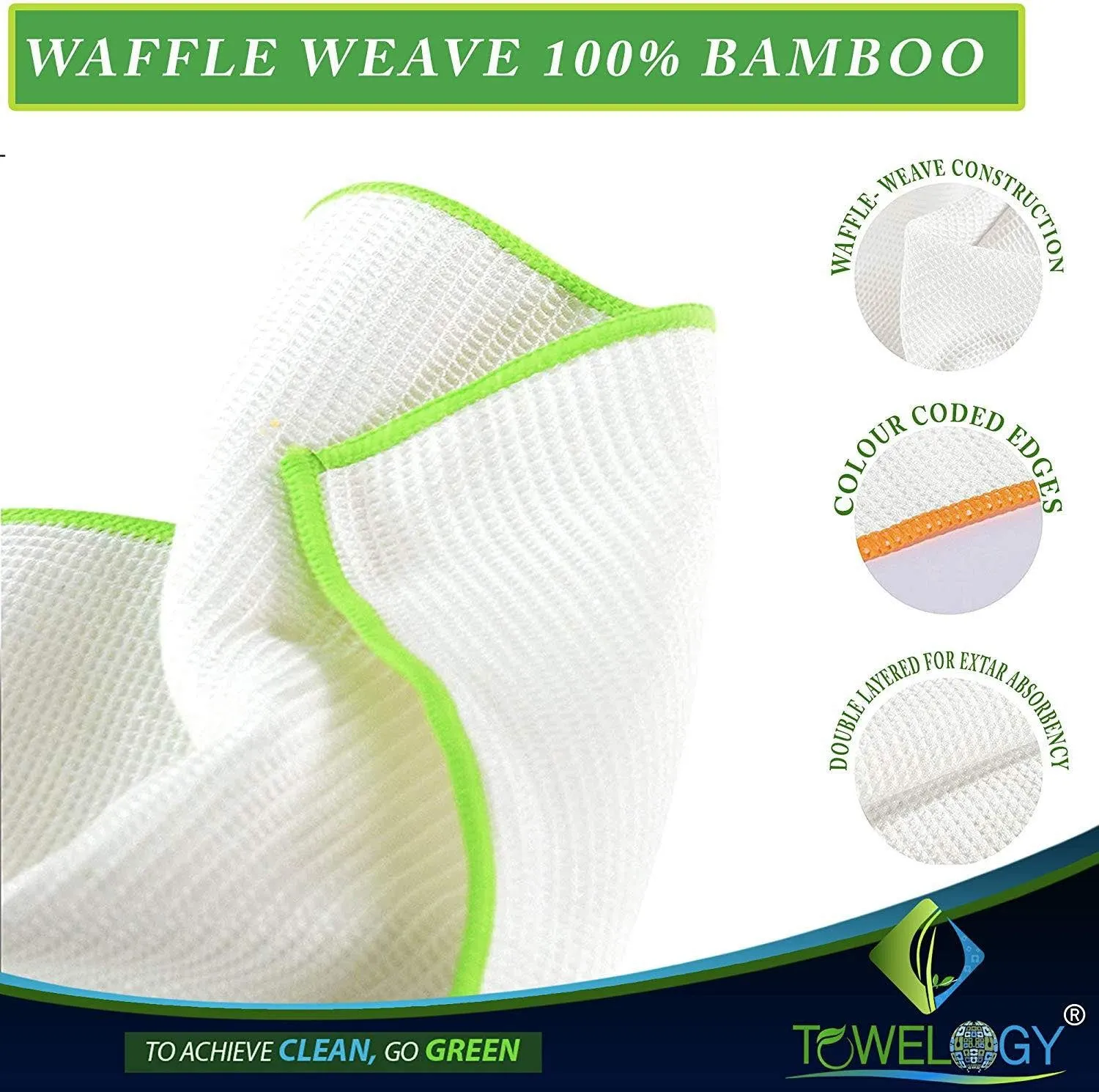 Milan Bamboo Kitchen Dishcloths – Eco-Friendly and Absorbent Kitchen Cloths