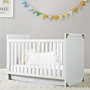 Miles 2 in 1 Convertible Crib- White