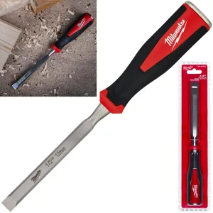Milwaukee Beveled Edge Wood Chisel 12mm 1/2" All Metal Core with Striking Cap