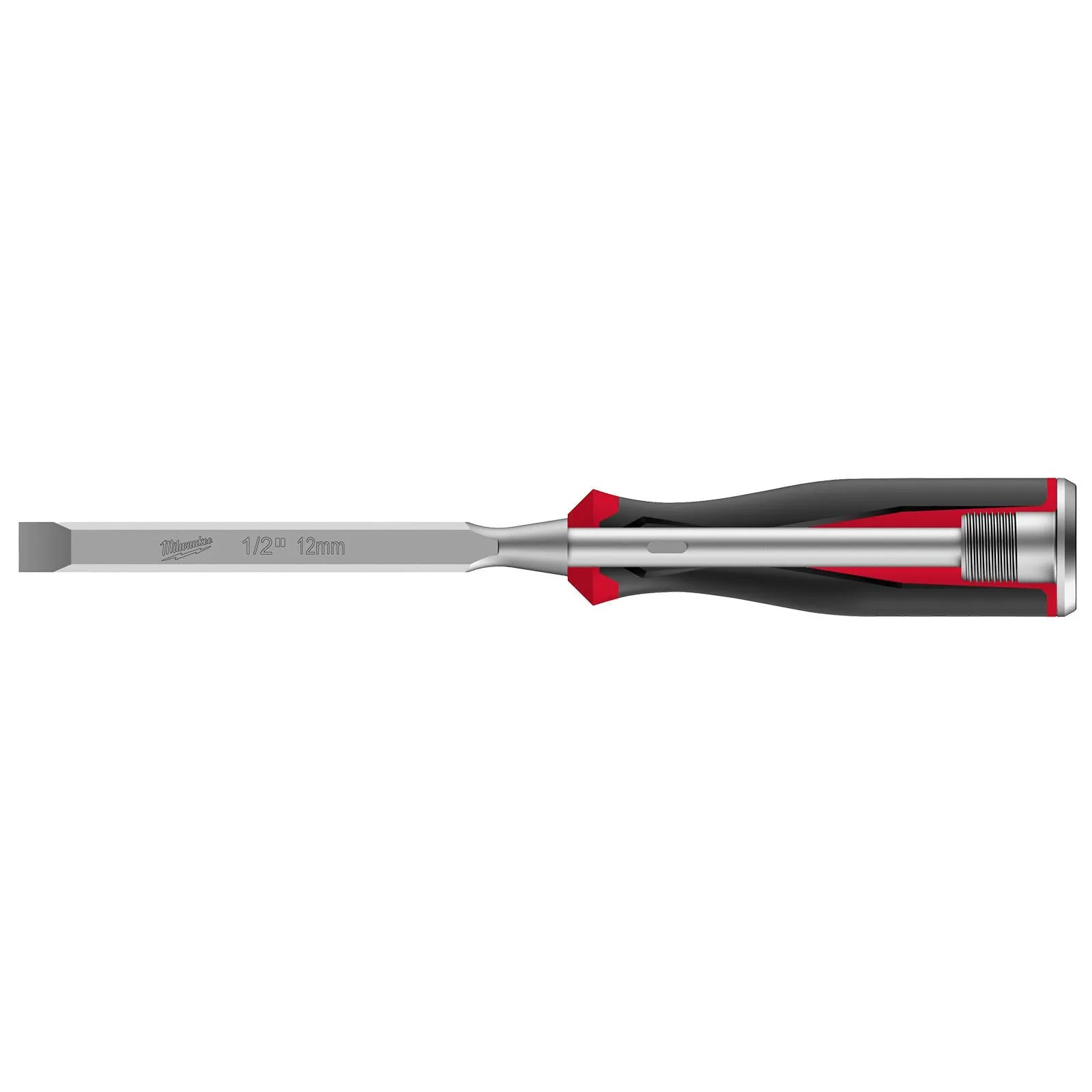 Milwaukee Beveled Edge Wood Chisel 12mm 1/2" All Metal Core with Striking Cap
