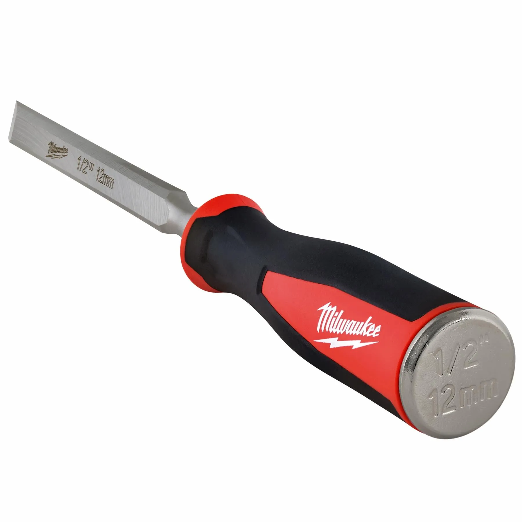 Milwaukee Beveled Edge Wood Chisel 12mm 1/2" All Metal Core with Striking Cap