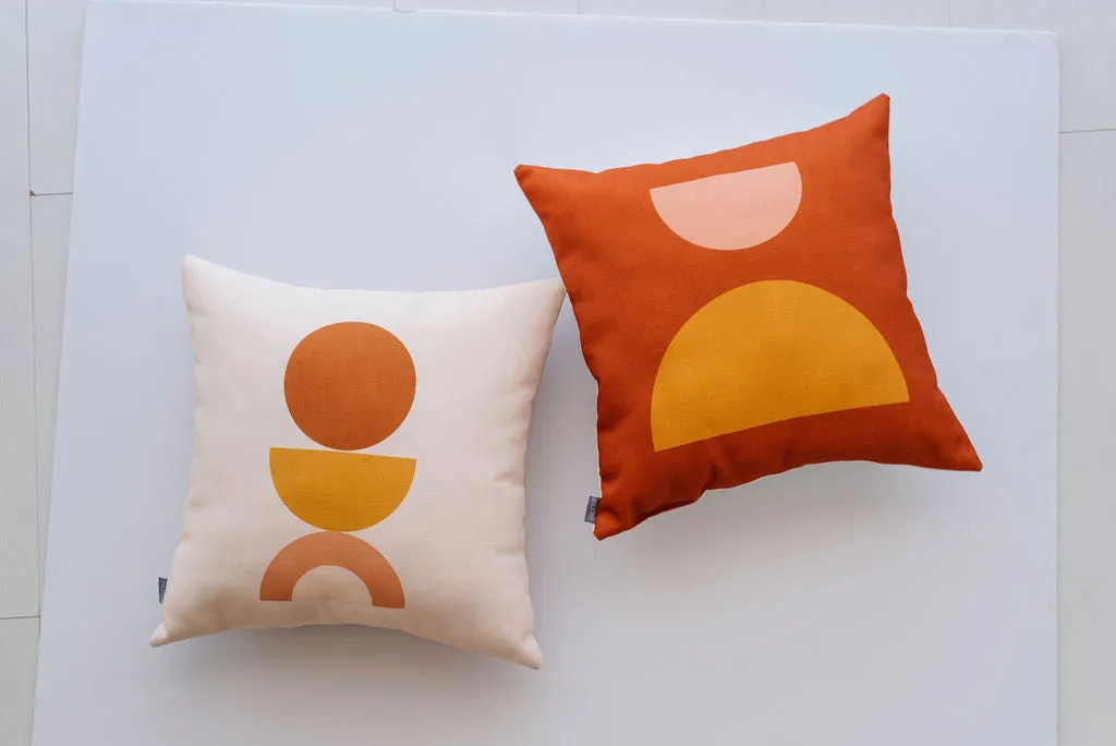 Mod Sunset Linen Pillow, College Student Gift, Mother's Day Gift, Christmas Gift