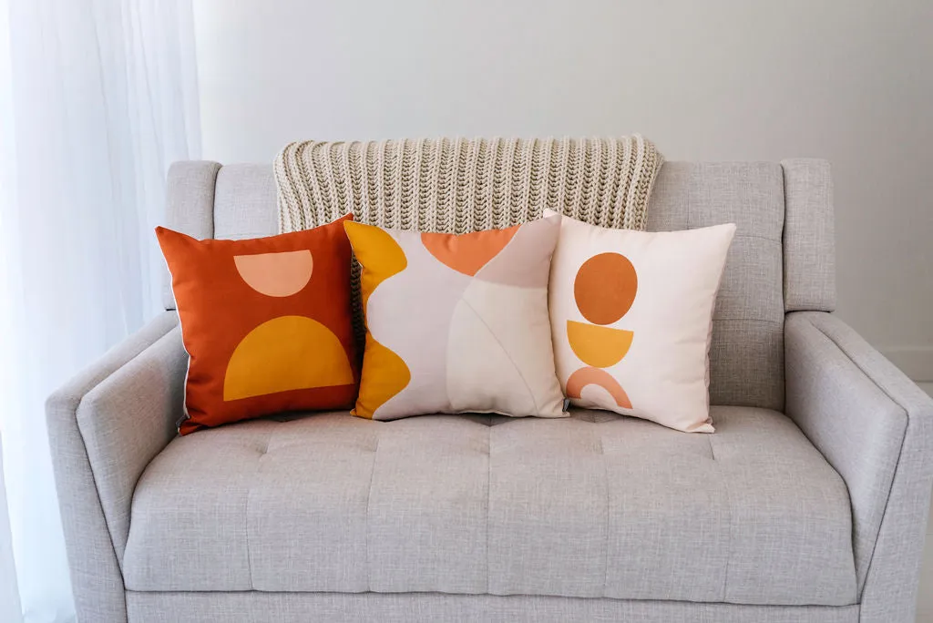 Mod Sunset Linen Pillow, College Student Gift, Mother's Day Gift, Christmas Gift