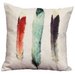 Modern Simple Plant Decorative Pillow Case Chair Waist Square 45x45cm Cotton Linen Pillow Cover Home Textile Living