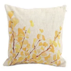 Modern Simple Plant Decorative Pillow Case Chair Waist Square 45x45cm Cotton Linen Pillow Cover Home Textile Living