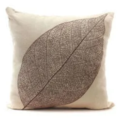 Modern Simple Plant Decorative Pillow Case Chair Waist Square 45x45cm Cotton Linen Pillow Cover Home Textile Living